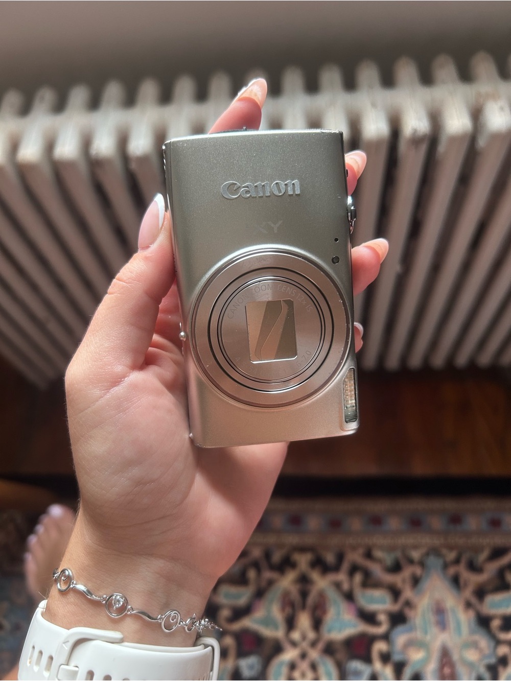 Canon Silver Compact Point-and-Shoot Digital Camera IXY650